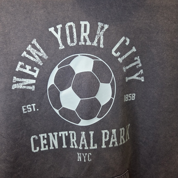 Distressed Blue NYC Hoodie Husky BOYS XL Threadabout - Picture 4 of 5